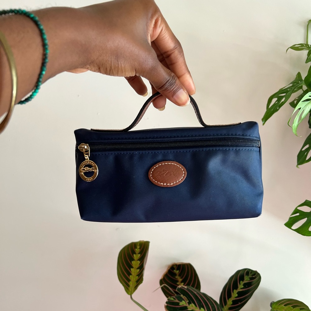 Longchamp Navy Cosmetic Bag